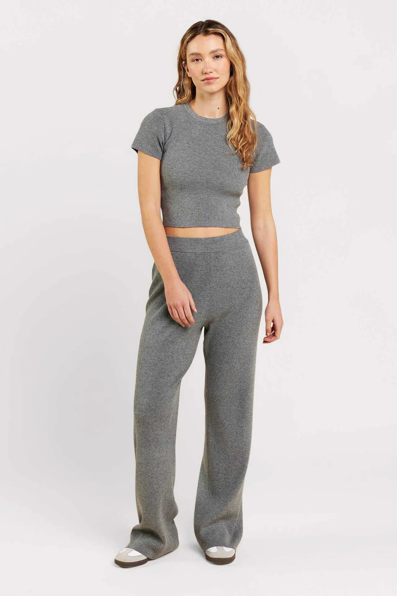 Ribbed Sweater Baby Tee | nuuds