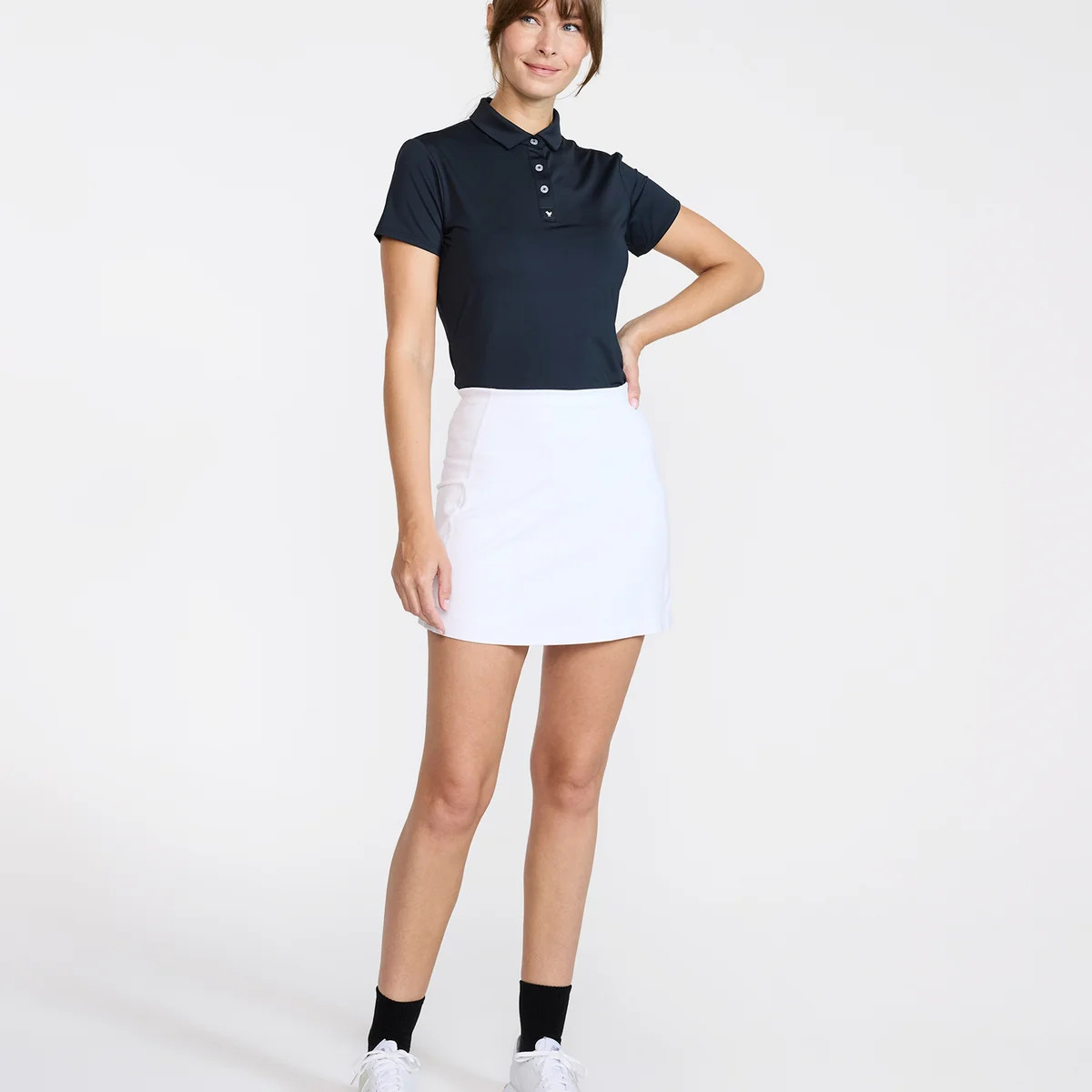 Tour Skort - Brilliant White | Bad Birdie Golf