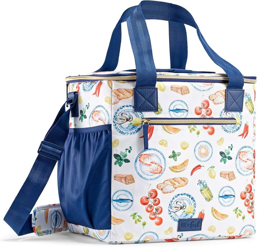 Fit & Fresh, 24-Can Soft Cooler Bag Insulated Leak-Resistant, Portable Soft Cooler, Large Cooler,... | Amazon (US)