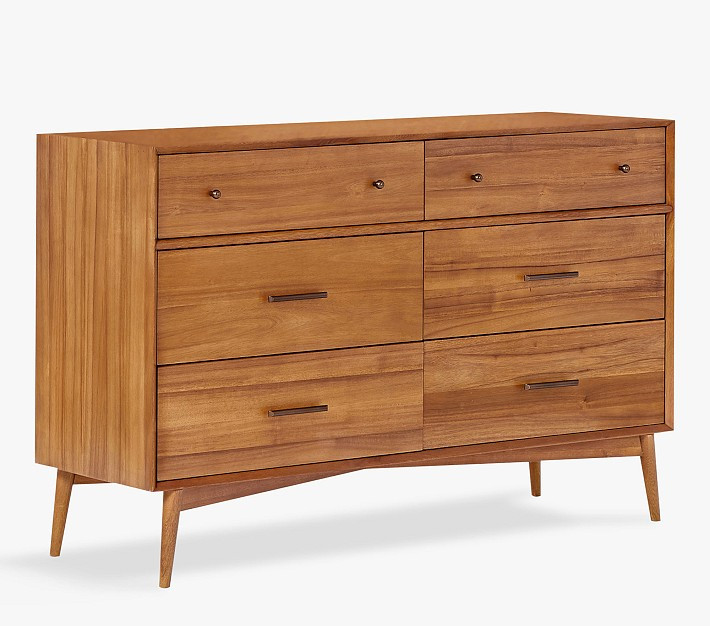 west elm x pbk Mid-Century 6-Drawer Dresser (56w x 18d") | Pottery Barn Kids