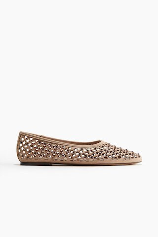 H & M - Rhinestone Detail Ballet Flats - Beige | H&M (AU)