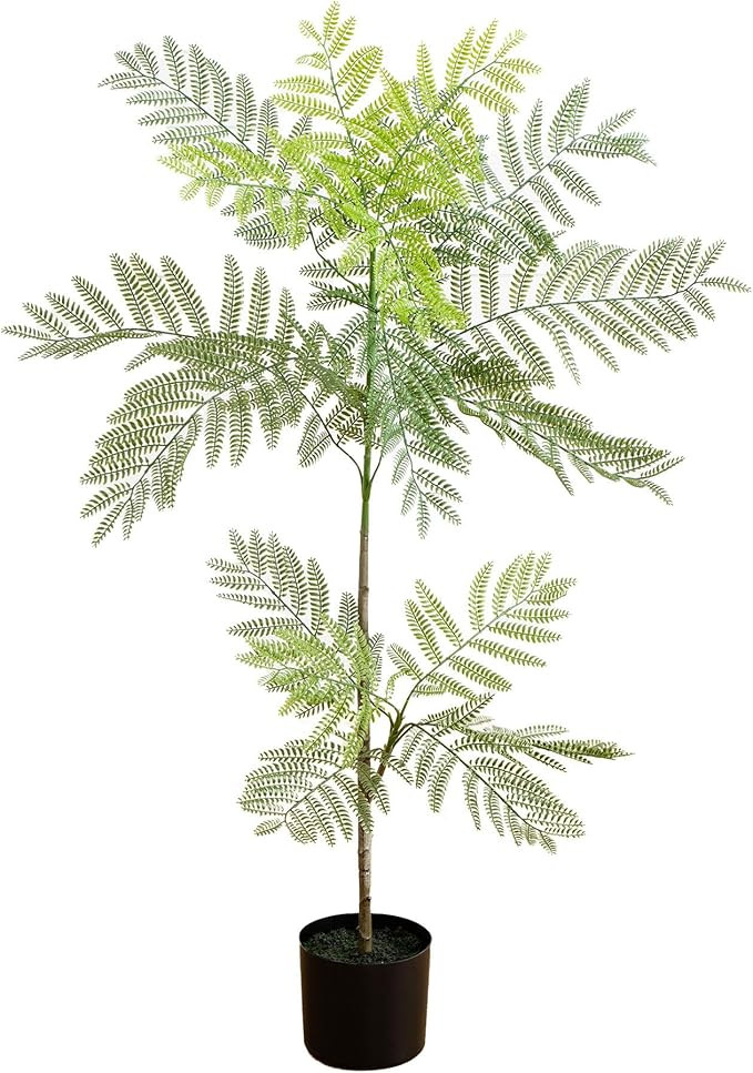 Nearly Natural 3.5-Ft Artificial Jacaranda Tree – Lifelike Green Leaves, Flexible Branches, Inc... | Amazon (US)