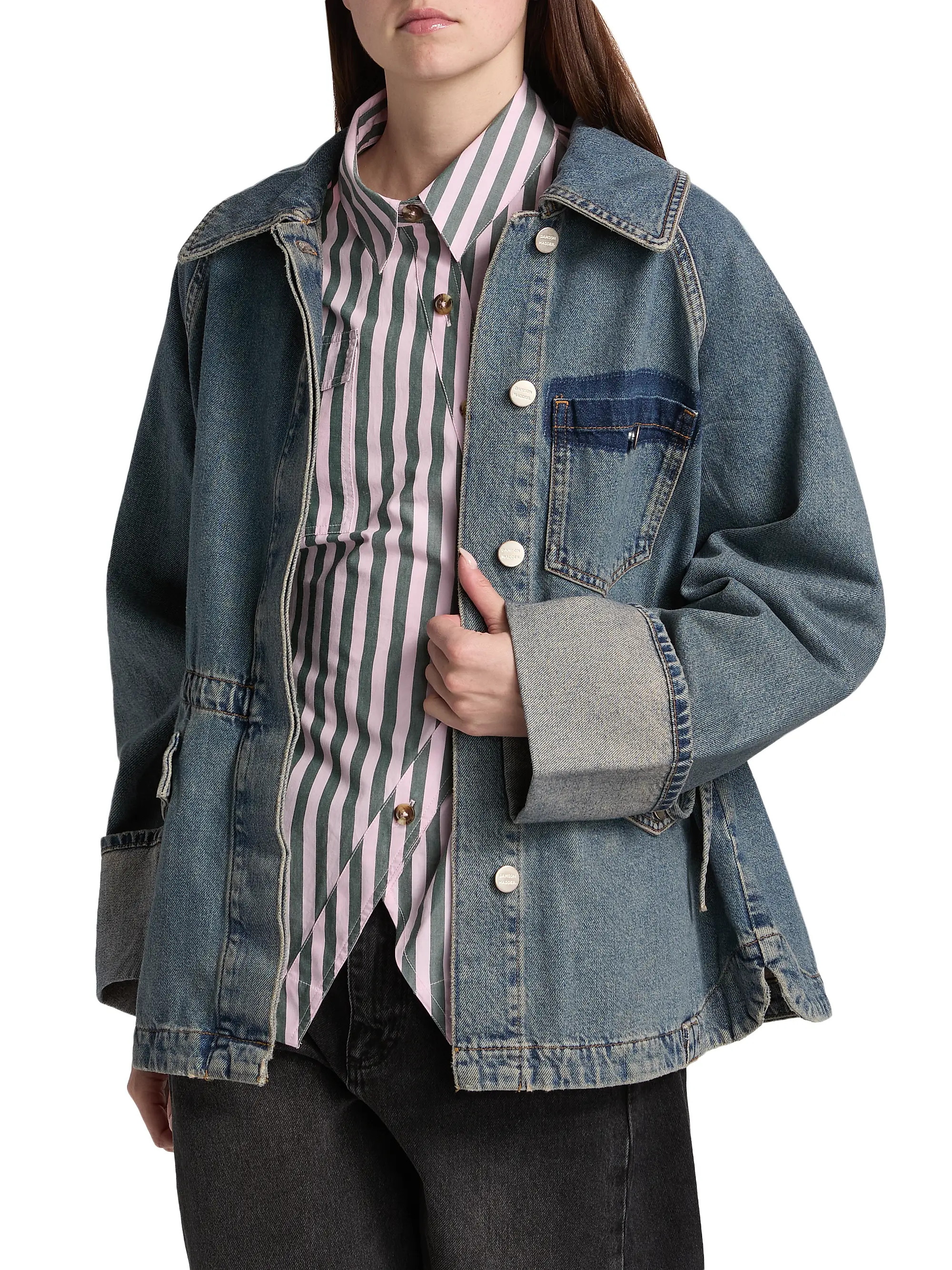 Damson Madder Emilie Denim Workwear Jacket | Saks Fifth Avenue | Saks Fifth Avenue