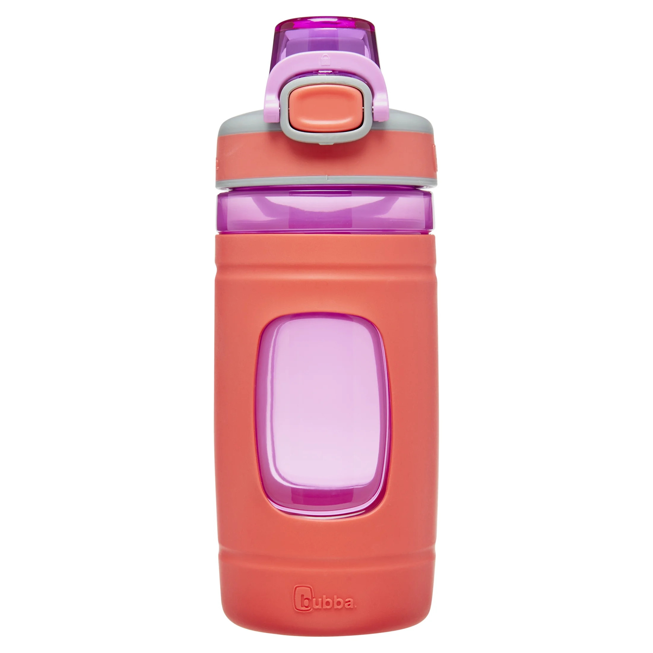 bubba Flo Kids Water Bottle Wide Mouth Lid with Silicone Sleeve Coral, 16 fl oz. | Walmart (US)