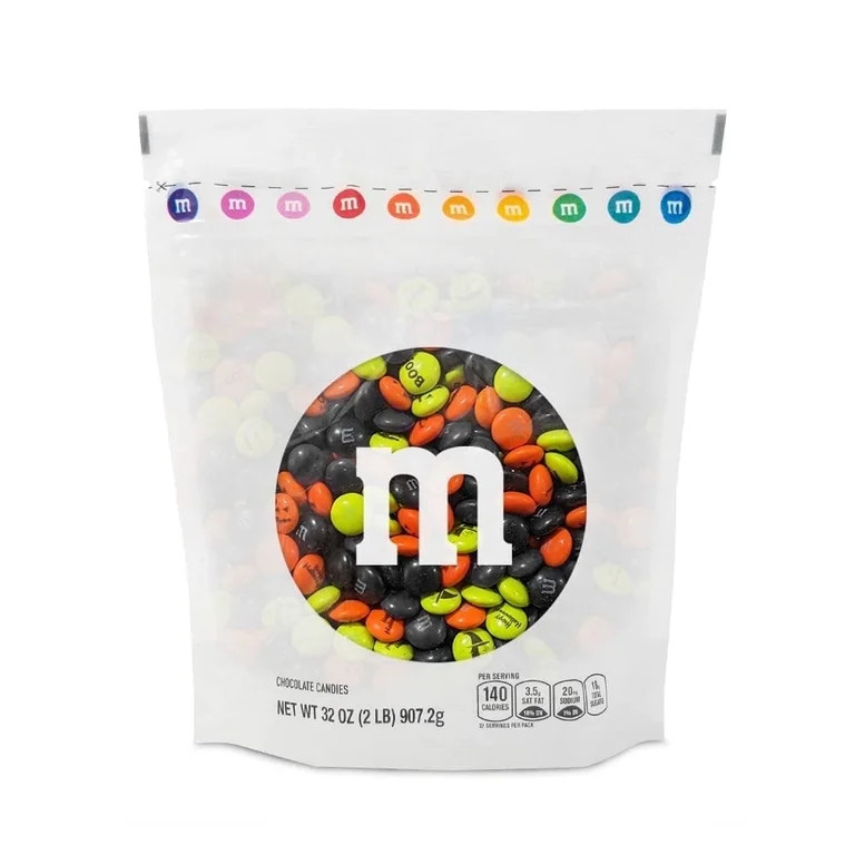 M&M'S Halloween Milk Chocolate Candy, 2lb Resealable Bulk Bag | Walmart (US)