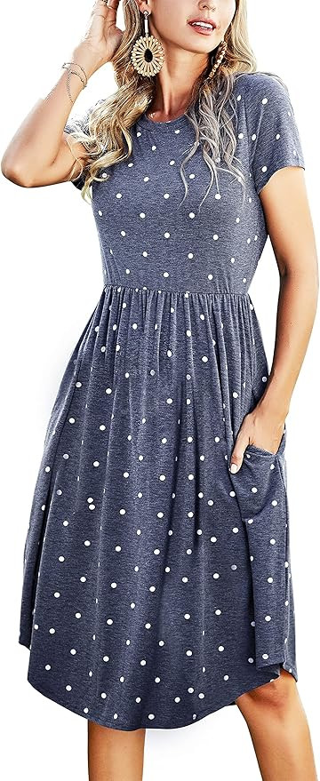 Simier Fariry Womens Comfy Midi Casual Dress with Pockets Free Life Series | Amazon (US)