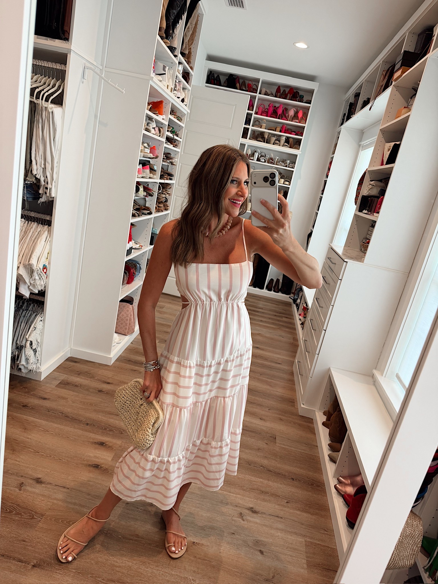 In a medium dress, necklace, sandals and accessories - fits tts.

#LTKootd #LTKgrwm #LTKSeasonal