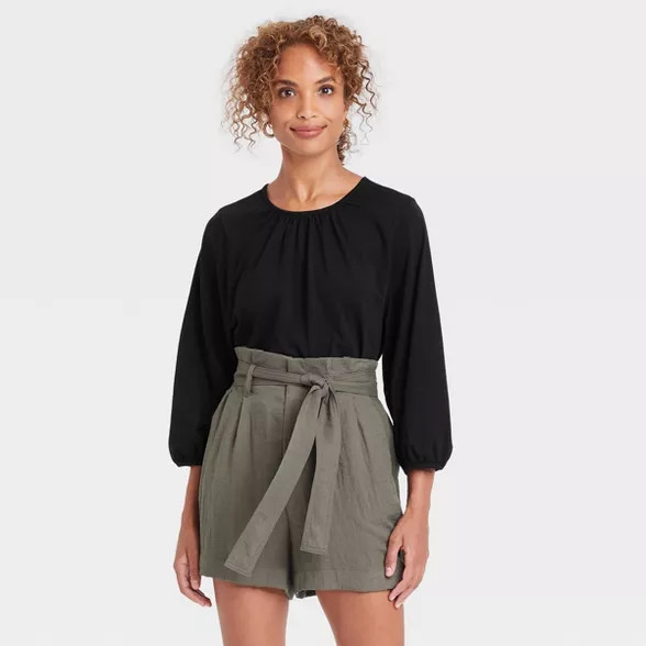 Women's Bishop Long Sleeve T-Shirt - A New Day™ | Target