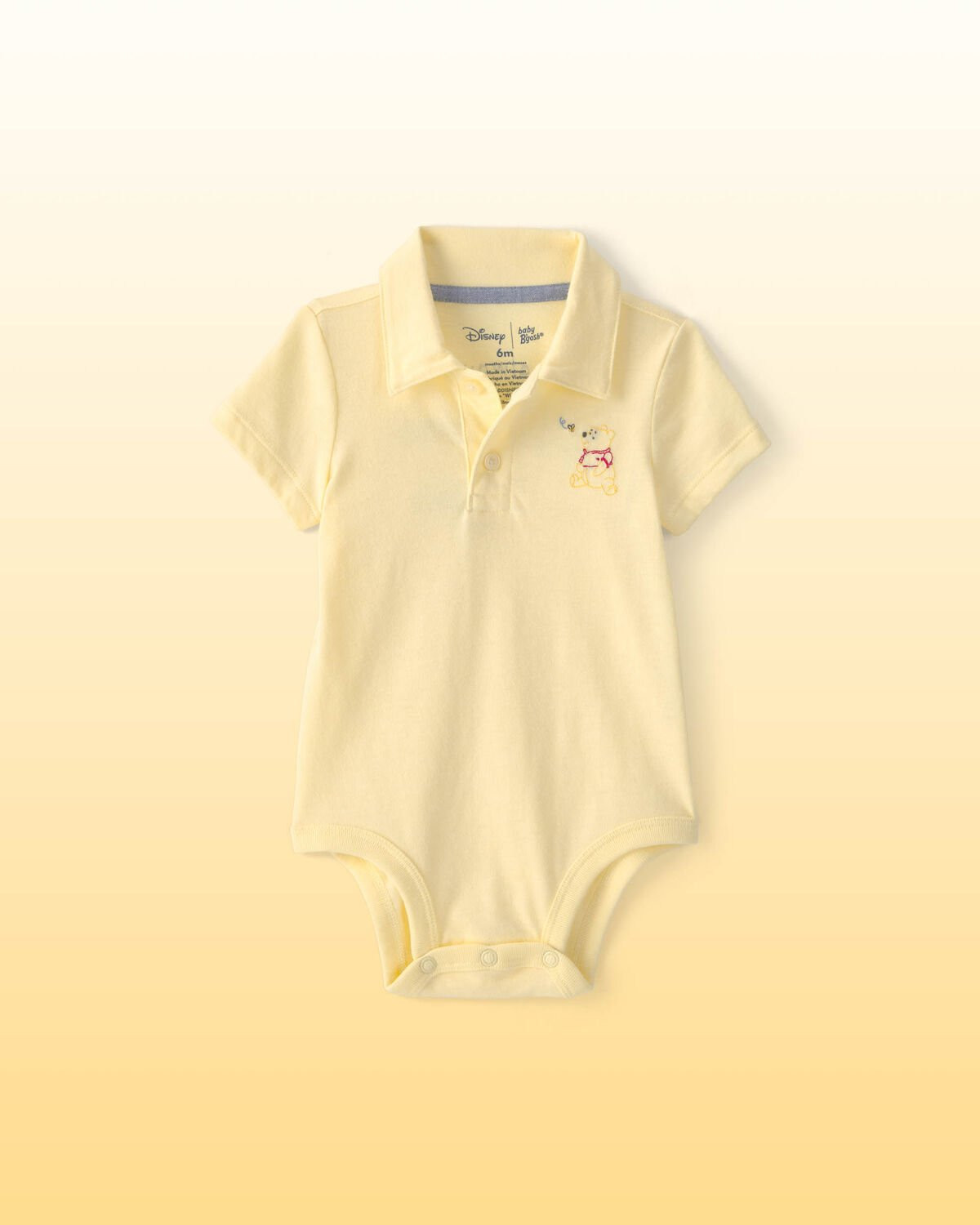 Yellow - Baby Boy Disney© Winnie the Pooh Embroidered Polo Bodysuit with Back Art - Yellow, Sele... | Carter's Inc