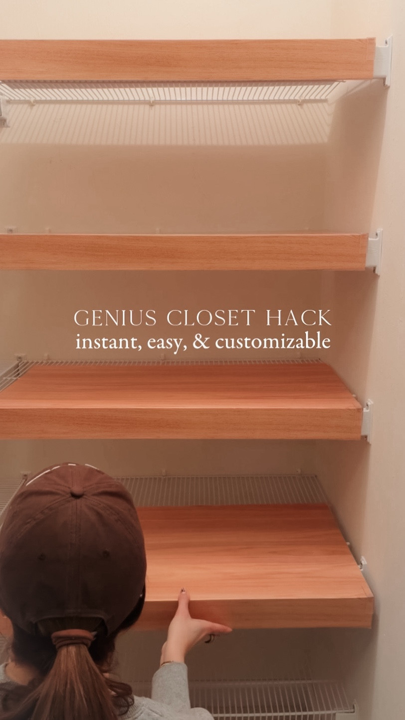 Making my boring linen closet feeling custom with this set of wire shelf covers from Amazon! Comes in customizable sizes and multiple colors! 

#LTKHome