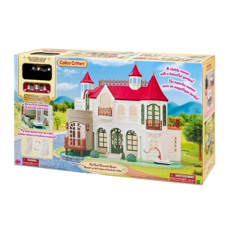 Calico Critters Red Roof Riverside Manor, Dollhouse for Children 3+ | Walmart (US)