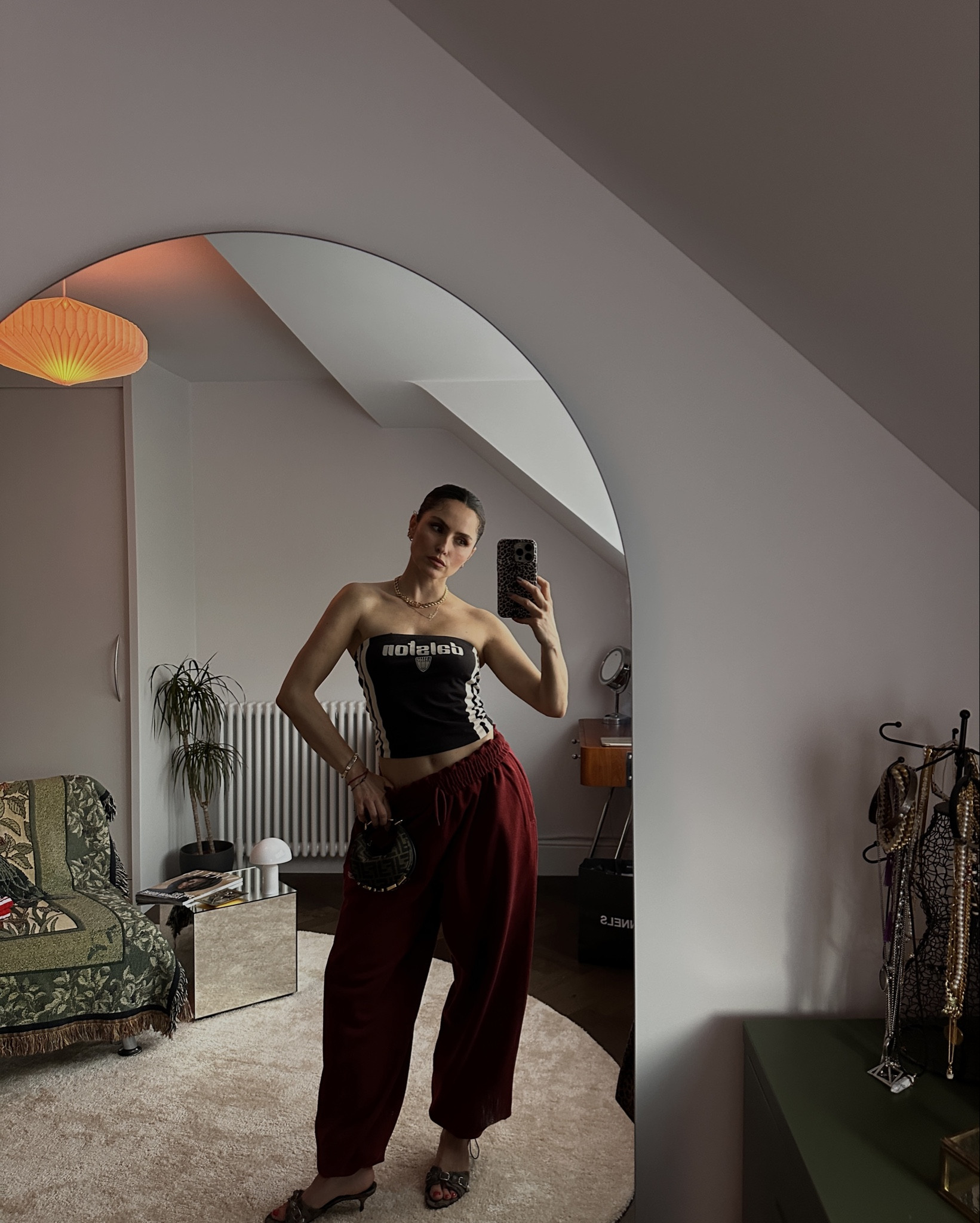 Burgundy tracksuit bottoms, jogger bottoms, casual trousers, cropped top, autumn outfit

#LTKautumn #LTKstyletip #LTKuk