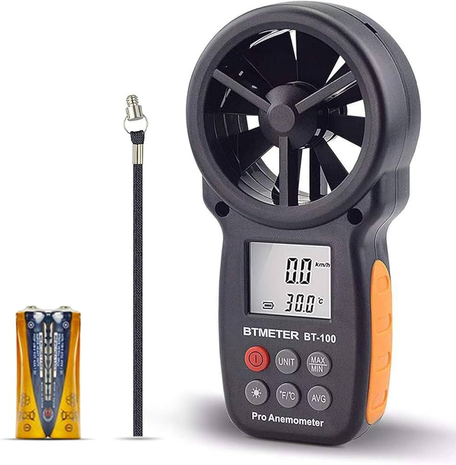BTMETER BT-100 Handheld Anemometer, Digital Wind Speed CFM Meter Gauge Air Flow Velocity Tester f... | Amazon (US)