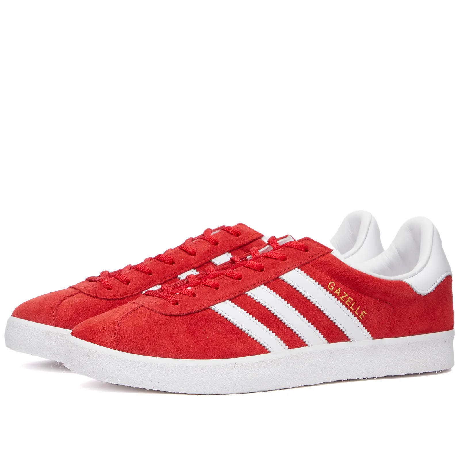 Adidas Gazelle 85 Scarlet, White & Gold | END. | End Clothing (UK & IE)