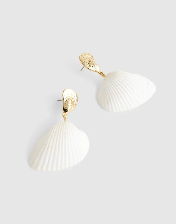 Madewell x Shopbop Mixed Shell Drop Earrings | Madewell