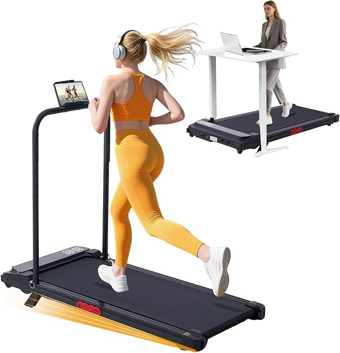 Electric Treadmills for Home with Incline, Walking Pad Treadmill with Handle Bar, 0.6-7.6MPH Port... | Amazon (US)