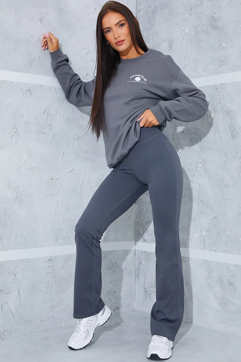 Kick Flare Yoga Leggings | In The Style (UK)