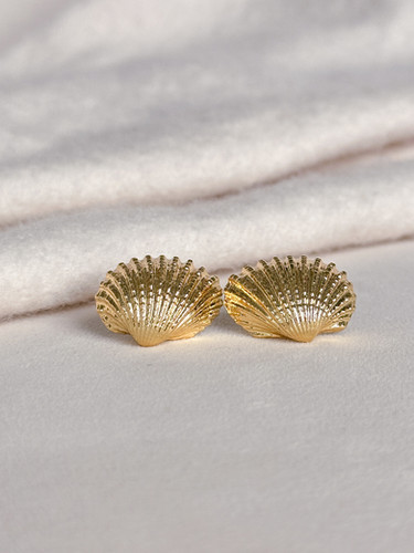 Gold Shell Studs | Easton Elle US