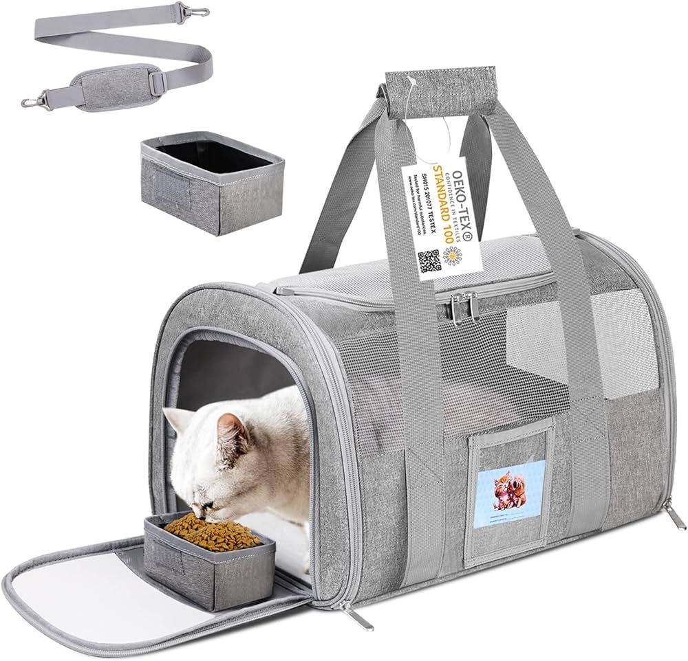 SECLATO Pet Carrier Airline/TSA Approved Small Dogs, Kitten, Carriers for Small Medium Cats Under... | Amazon (US)