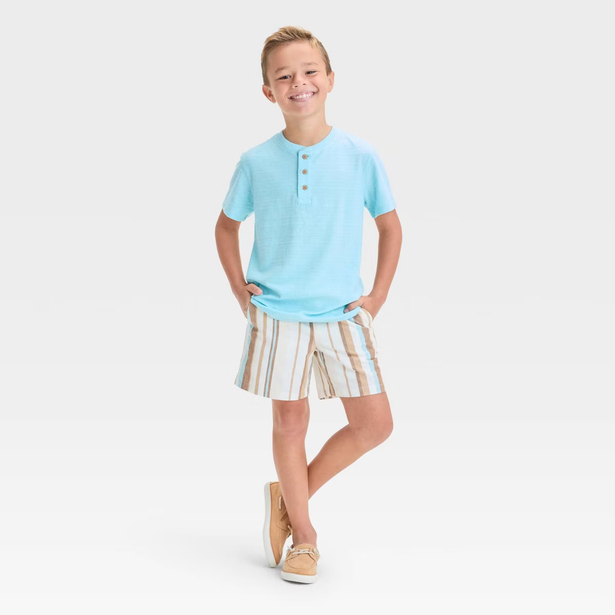 Boys' Textured 'Above the Knee' Pull-On Shorts - Cat & Jack™ | Target