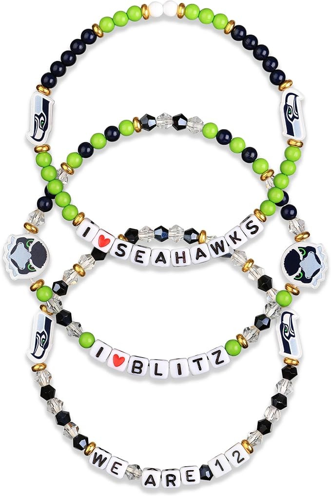 FOCO Seattle Seahawks NFL 3 Pack Team Friendship Bracelet | Amazon (US)