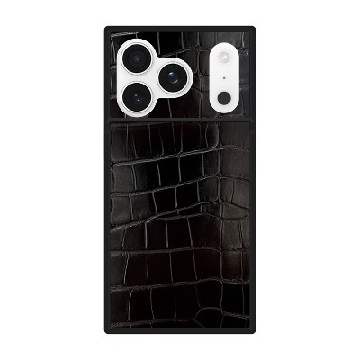 Flaunt iPhone 17 Pro MagSafe Phone Case - Black Crocodile Faux Leather | Target