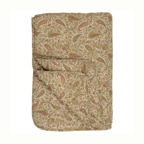 Ib Laursen Rust Mustard Paisley Patterned Quilt 130 X 180 Cm - Trouva | Trouva (Global)
