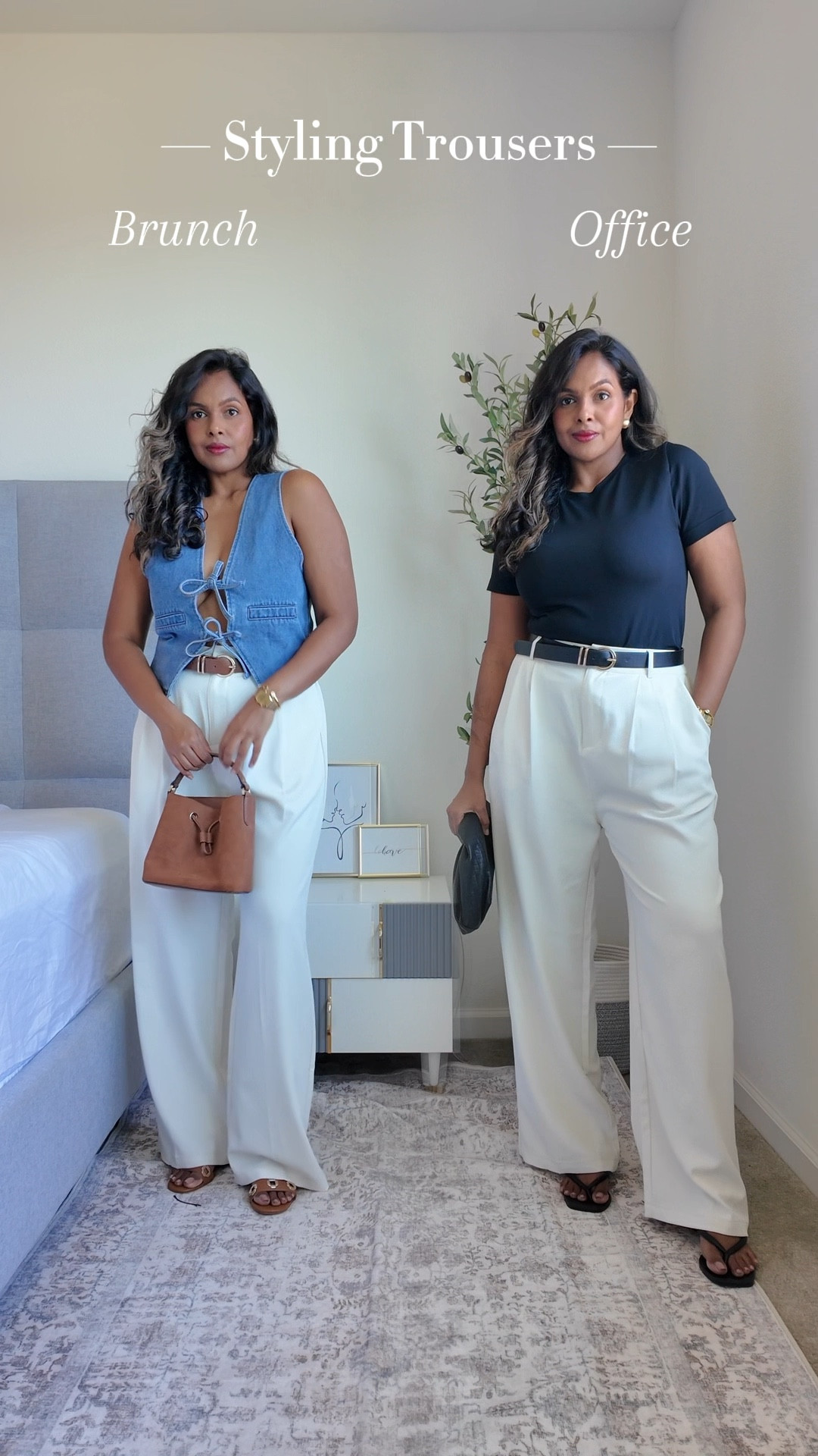 Styling trousers two ways! 

Follow for more style tips.


#LTKFindsUnder50 #LTKWorkwear #LTKStyleTip