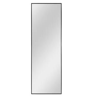 NEUTYPE 64 in. x 21 in. Modern Rectangle Metal Framed Black Standing Mirror-SUUS-LHJ-M16354-B-S11... | The Home Depot