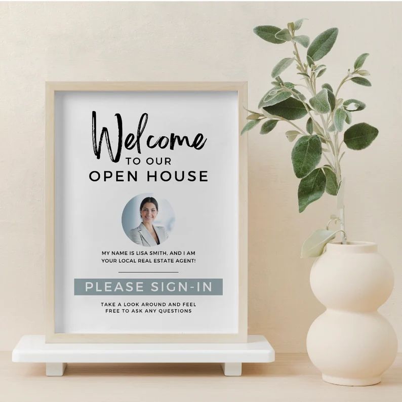 Open House Welcome Sign Real Estate Marketing Realtor Open - Etsy | Etsy (US)