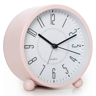 Aoibox Super Silent Metal Alarm Clock with Night Light, Beep Wake Round Clock, Easy Set, Retro St... | Target