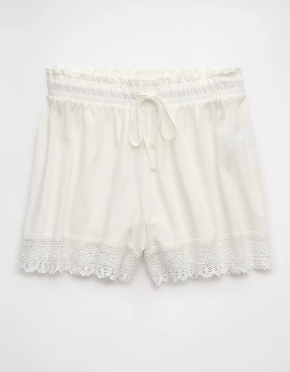 AE Sunchaser Knit Lace Trim Short | American Eagle Outfitters (US & CA)