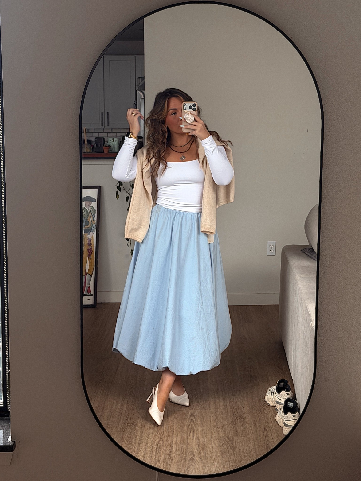 top - aritzia
skirt - abercrombie
sweater - h&m
heels - naturalizer

#LTKPetite #LTKootd #LTKWorkwear