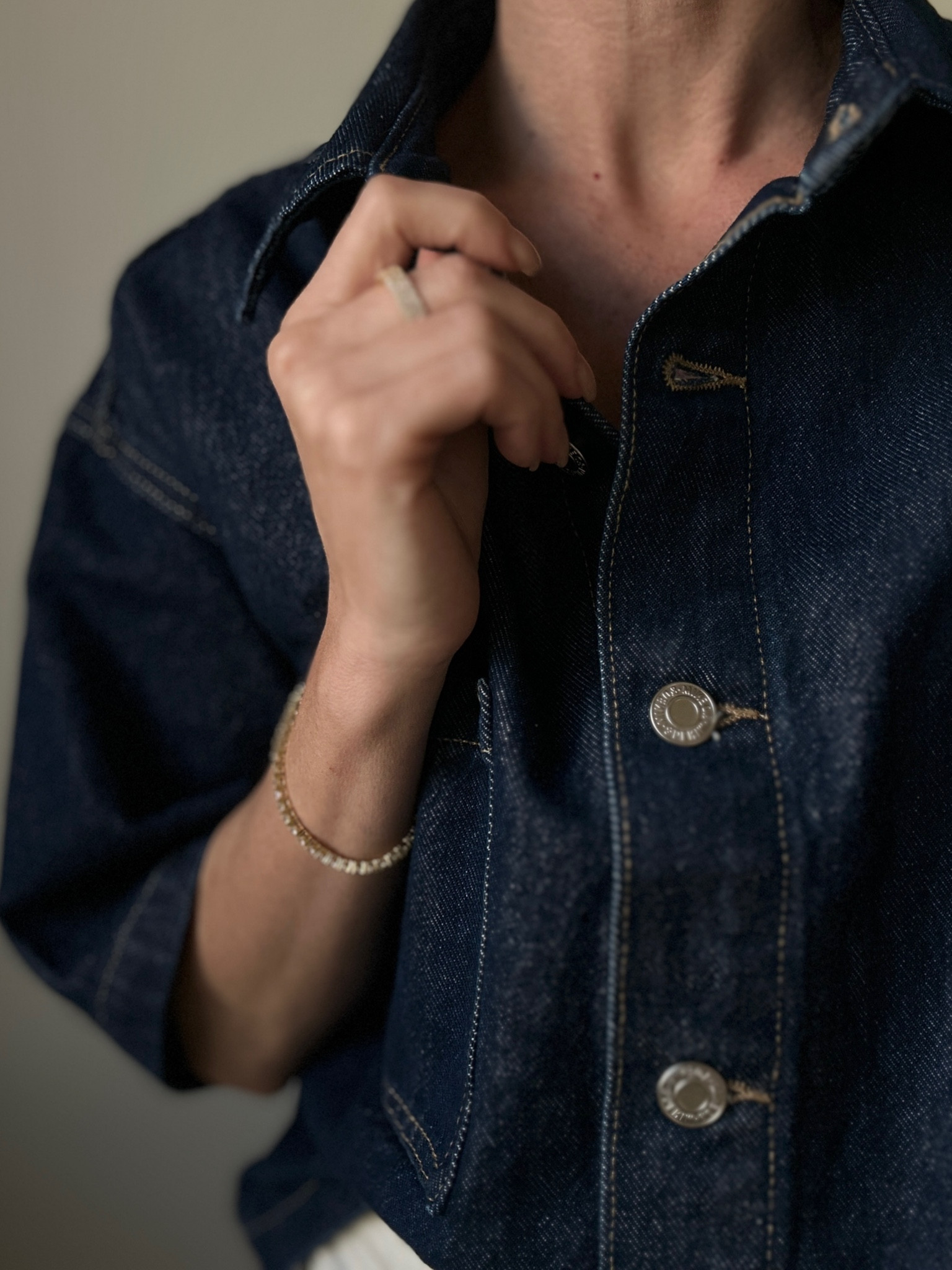 Feeling this denim top 