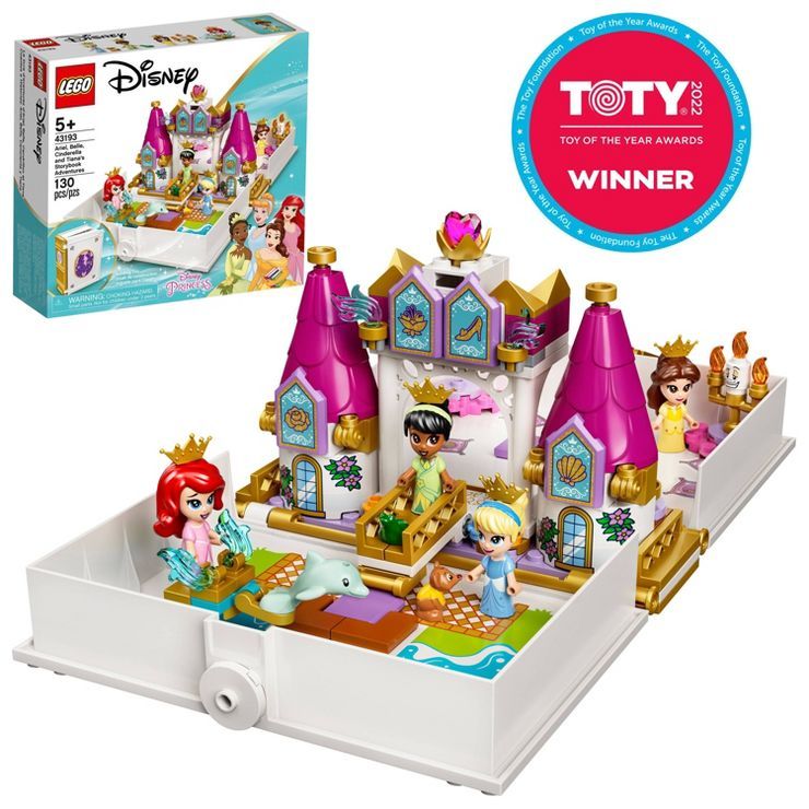 LEGO Disney Ariel, Belle, Cinderella and Tiana's Storybook Adventures 43193 | Target