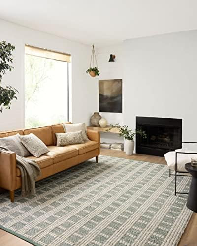 Angela Rose x Loloi Colton Collection CON-03 Ivory / Sage, Contemporary 7'-6" x 9'-6" Area Rug | Amazon (US)