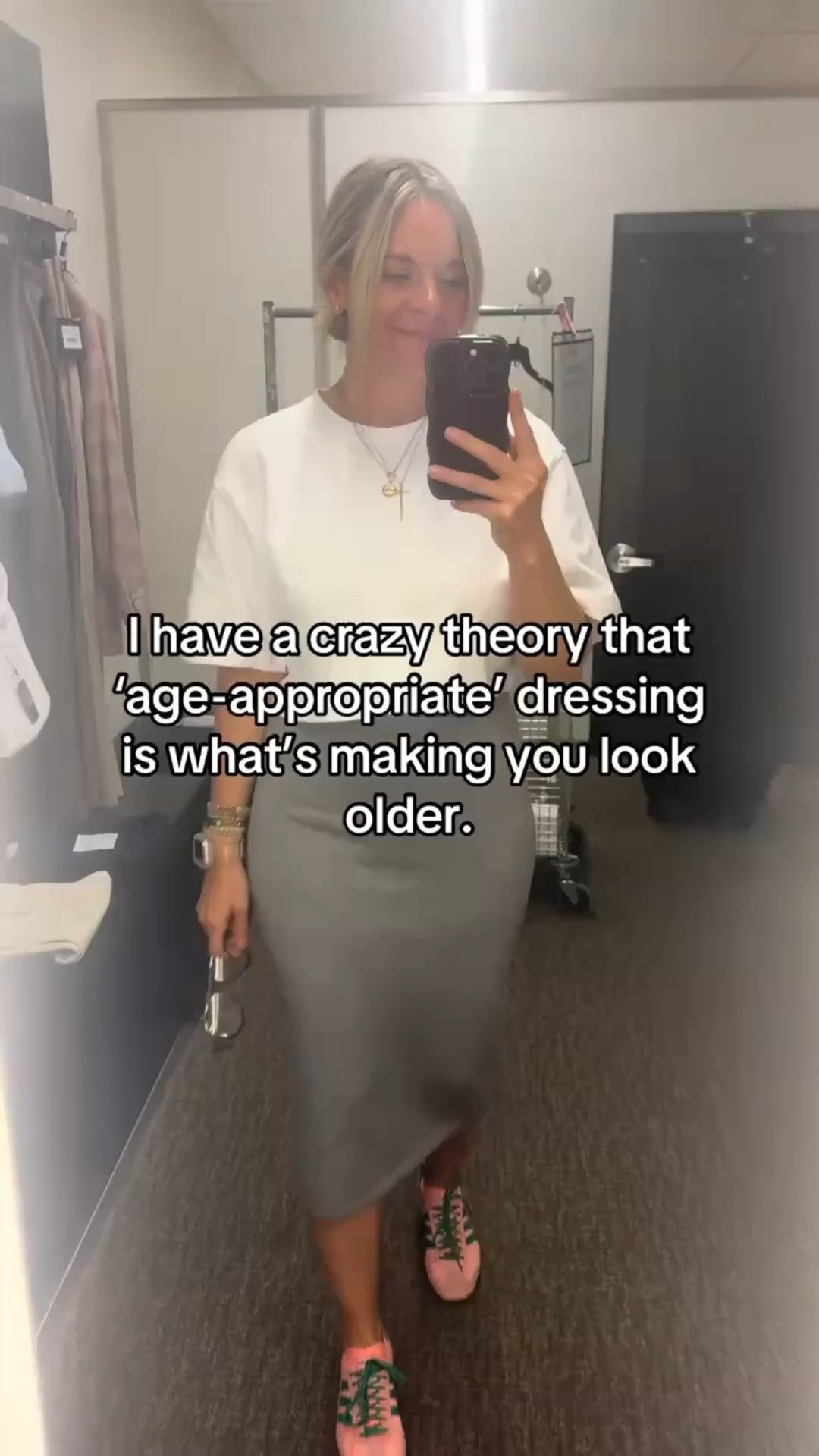 When you dress to “look your age,” you’re playing it safe, covering up, and blending in—which reads as older, not polished. 

Confident, modern style at any age is about fit, proportion, and wearing what makes YOU feel amazing—not following arbitrary rules about what women “should” wear at 40, 50, or 60. 

The most stylish women we work with stopped dressing for their age and started dressing for themselves. That’s what actually looks current and elevated. 

💬 Ready to dress with confidence at any age? DM us to work together 

✨ Follow for styling that breaks the rules