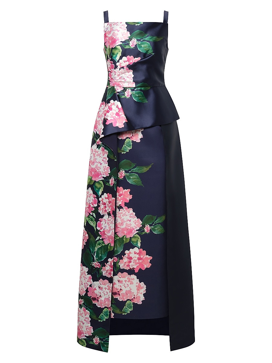 Women's Blaire Hydrangea Walk-Thru Gown - Midnight Berry - Size 4 | Saks Fifth Avenue