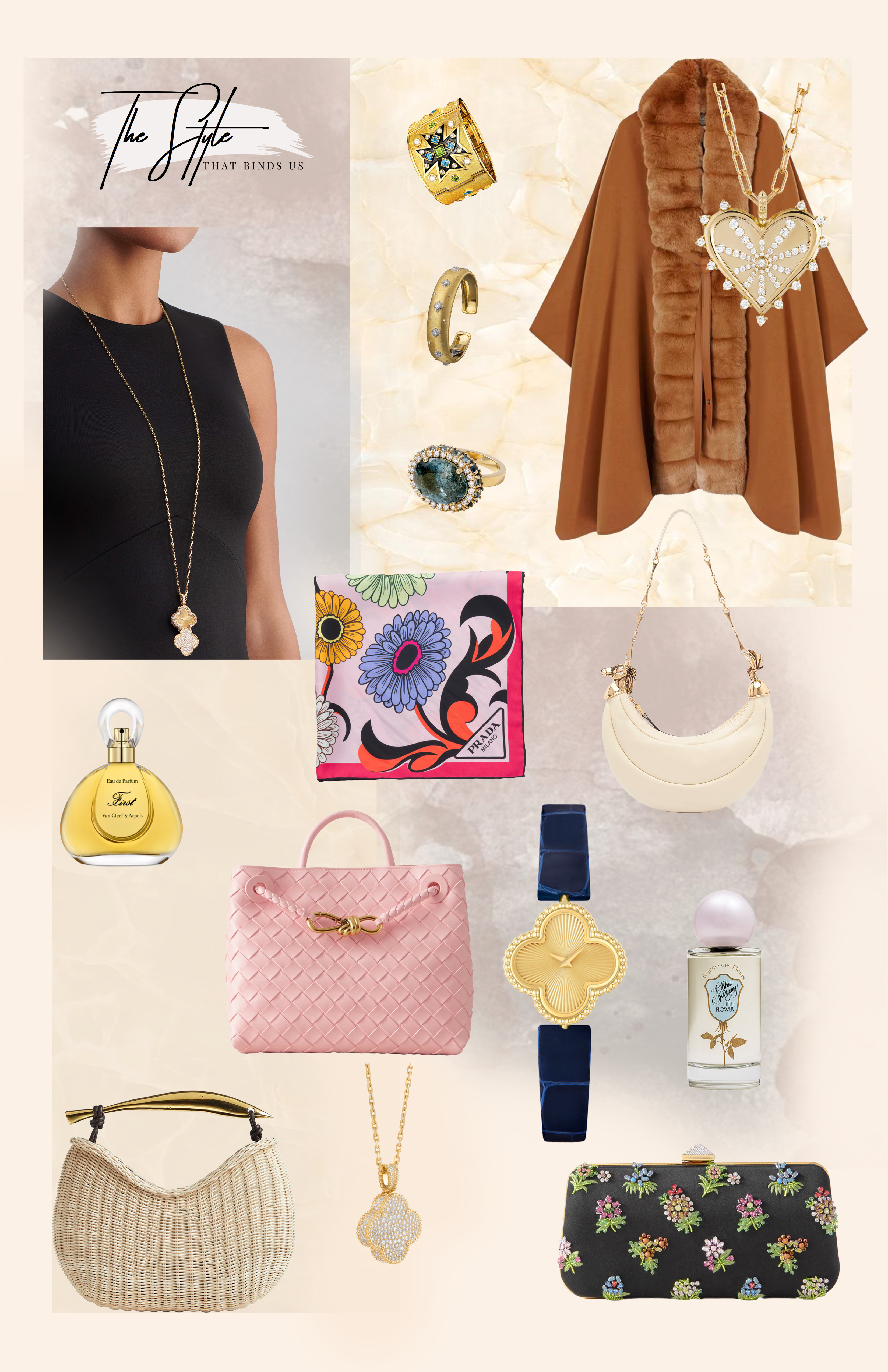 Discover a curated collection of timeless elegance and modern sophistication. From exquisite gold jewelry and dazzling statement rings to artfully crafted handbags and luxurious capes, each piece is designed to elevate your wardrobe with effortless grace. Accents like the floral scarf and vintage-inspired fragrances add a romantic, feminine touch, while sculptural silhouettes and intricate details reflect true craftsmanship. Whether you're drawn to delicate charms or bold accessories, these carefully selected finds offer a seamless blend of classic style and contemporary allure. #LTKfashion #LTKjewelry #LTKaccessories  #LuxuryStyle #DesignerFinds  

 

#LTKGiftGuide #LTKSeasonal #LTKTravel