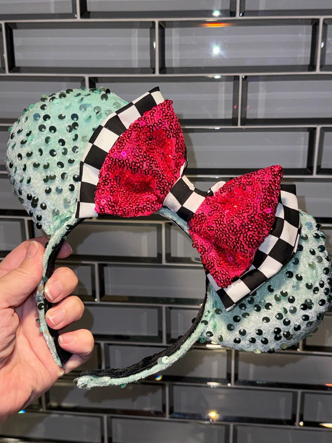 NEW Sequin Cars Flo V8 Cafe Mouse Ears, Mickey Ears, Minnie Ears, Pixar Festival, Lightning Mcque... | Etsy (US)