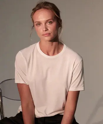 Lyocell Cotton Short Sleeve Semi Relaxed Crewneck T-Shirt | Nordstrom