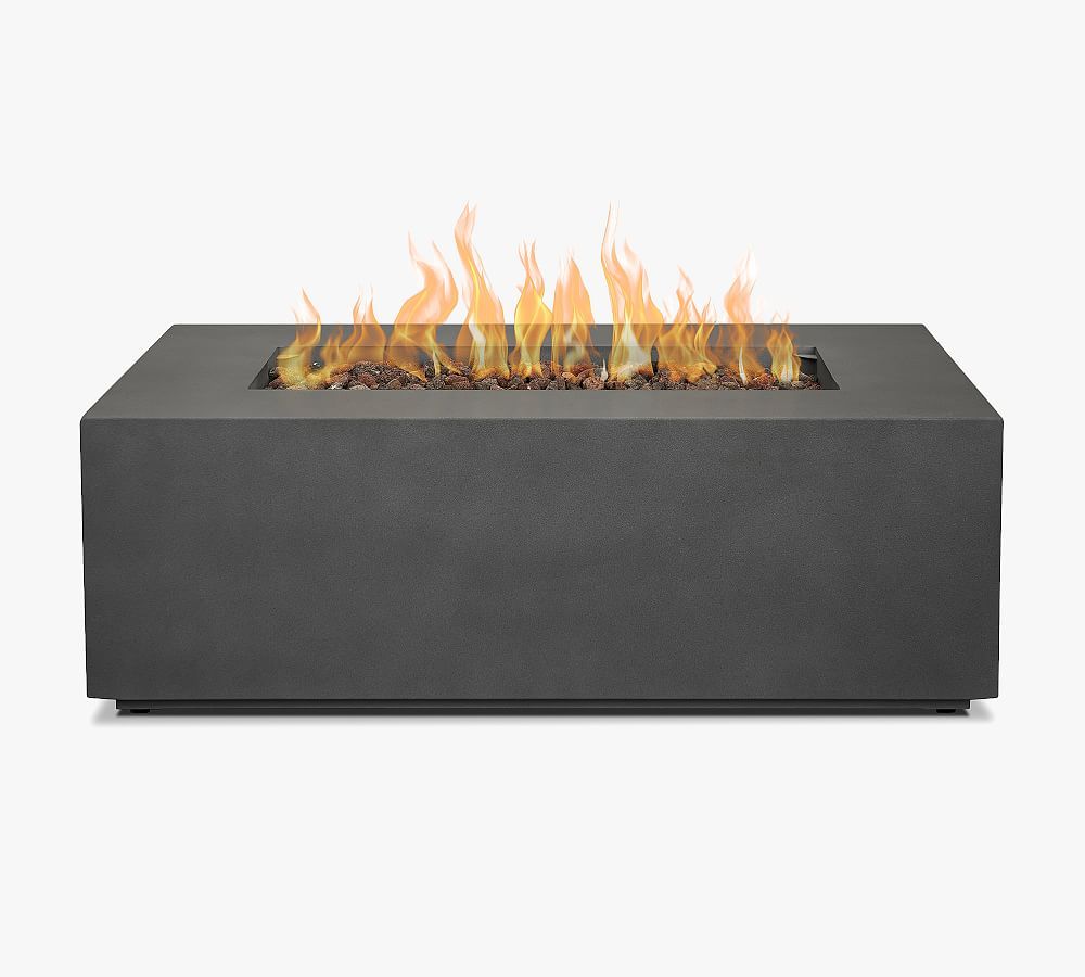 Burrows 42" Rectangular Propane Fire Pit Table | Pottery Barn (US)