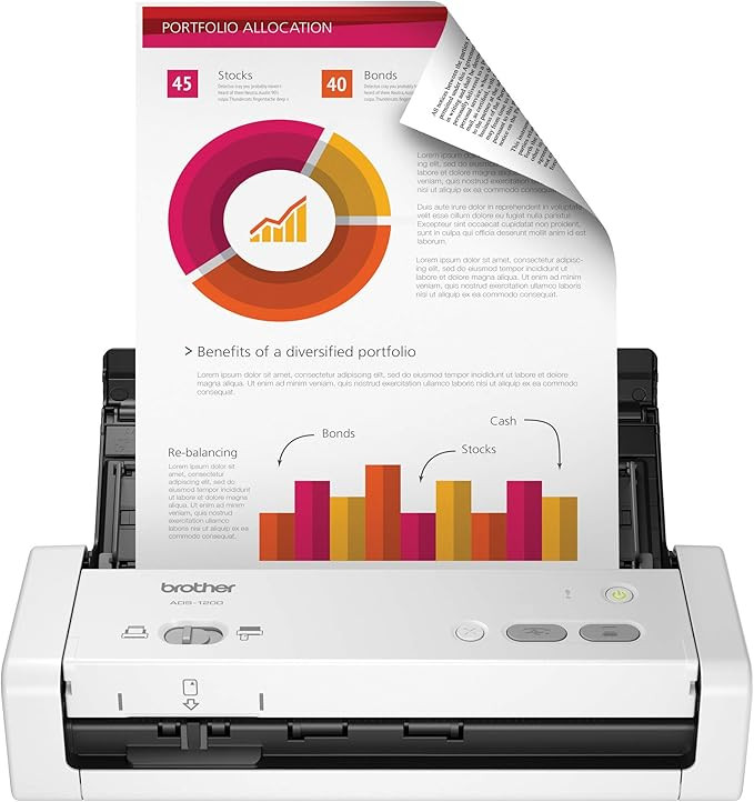Brother Easy-to-Use Compact Desktop Scanner, ADS-1200, Fast Scan Speeds, Ideal for Home, Home Off... | Amazon (US)