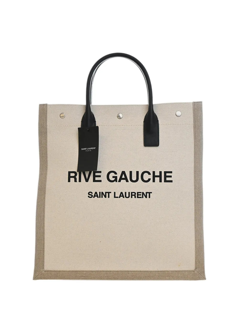 Saint Laurent Pre-Owned 2022 Mixed Fibers Rive Gauche North South tote bag - Brown | Farfetch Global