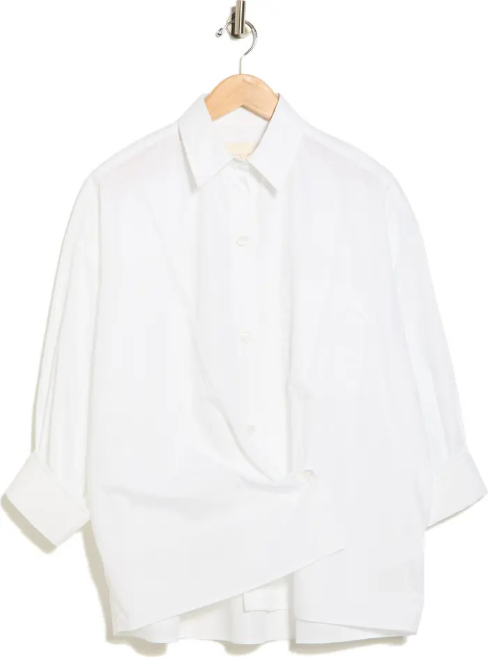 TWP Earl Asymmetric Hem Button-Up Shirt | Nordstromrack | Nordstrom Rack