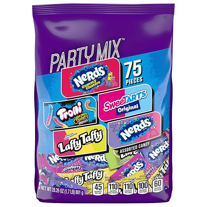 SweeTARTS Variety Party Mix, Individually Wrapped Assorted Candy, 28.6 Ounce (75 Count) | Amazon (US)