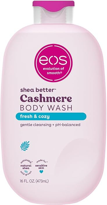 eos Shea Better Cashmere Body Wash, Fresh & Cozy, Moisturizing, pH Balanced Body Wash, Creamy Gel... | Amazon (US)