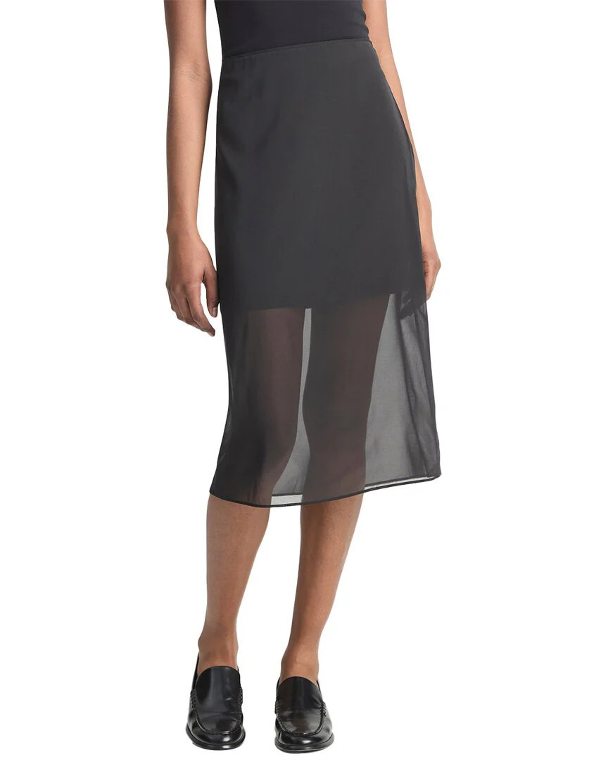 Vince Sheer Silk-Blend Pencil Skirt | Shop Simon