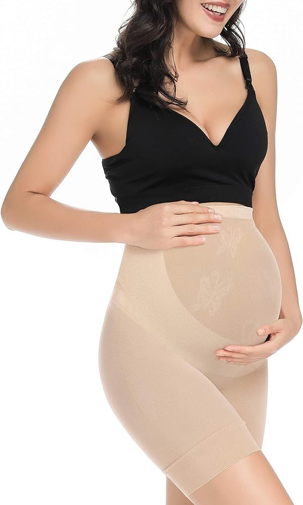KIM S Women's Seamless Maternity Shapewear for Dresses, Mid-Thighs Pregnancy Underwear, S-XXXL | Amazon (US)
