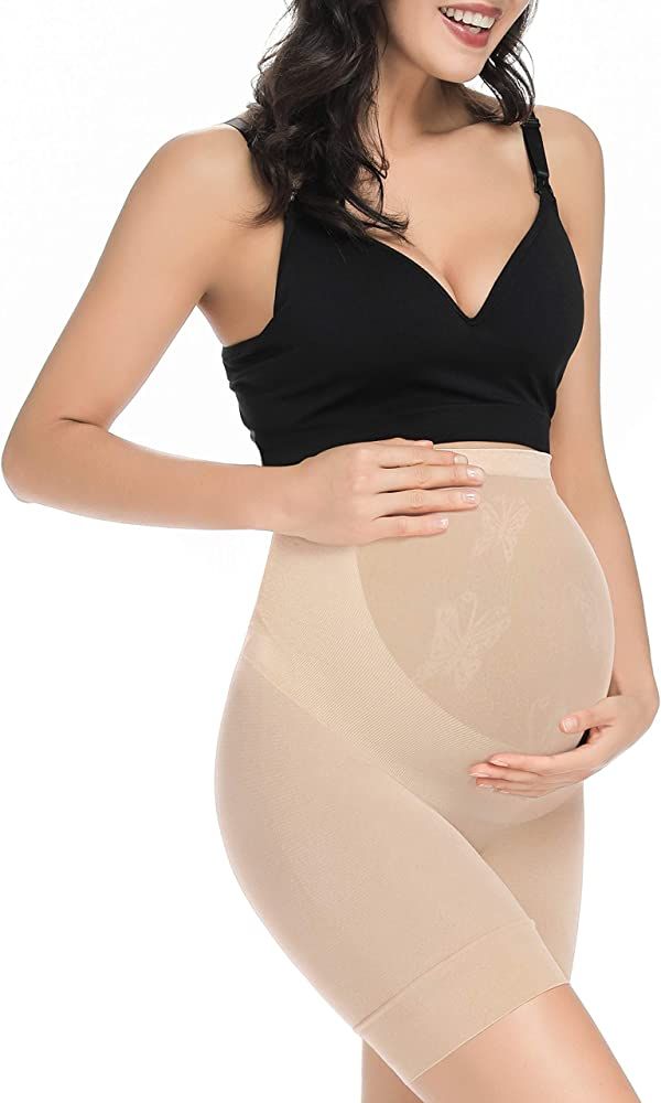 KIM S Women's Seamless Maternity Shapewear for Dresses, Mid-Thighs Pregnancy Underwear, S-XXXL | Amazon (US)